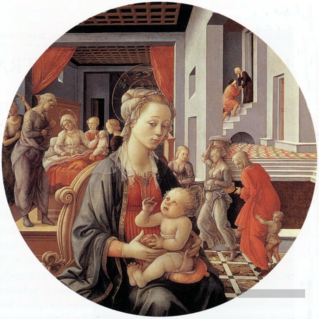 Vierge à l’Enfant Christianisme Filippino Lippi Peintures à l'huile
